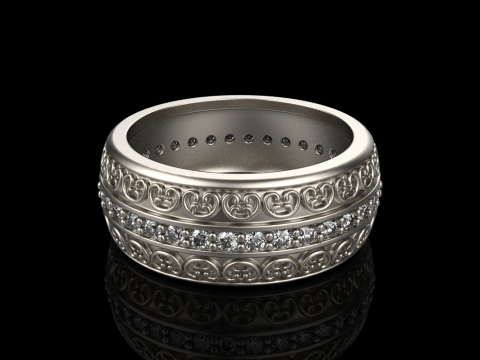 Cincin kawin model 784 Model Cetak 3D