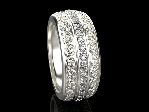 Cincin kawin model 784 Model Cetak 3D