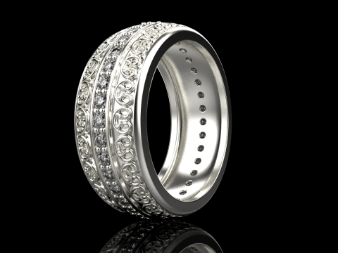 Cincin kawin model 784 Model Cetak 3D