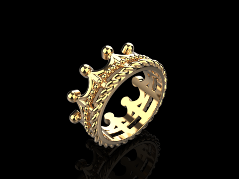 Crown ring model 783 3D Print Model