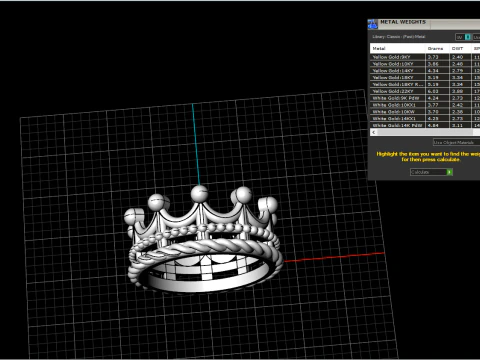 Crown ring model 783 3D Print Model
