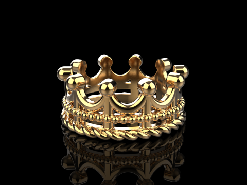 Crown ring model 783 3D Print Model