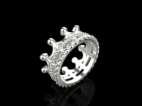 Crown ring model 783 3D Print Model