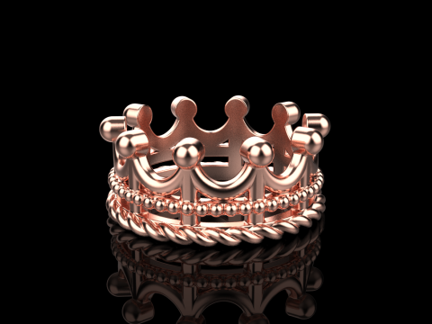 Crown ring model 783 3D Print Model