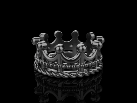Crown ring model 783 3D Print Model