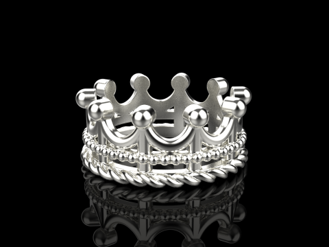 Crown ring model 783 3D Print Model
