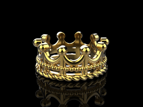 Crown ring model 783 3D Print Model