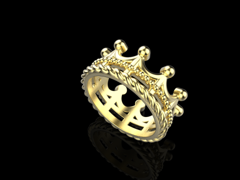 Crown ring model 783 3D Print Model