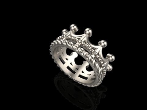 Crown ring model 783 3D Print Model