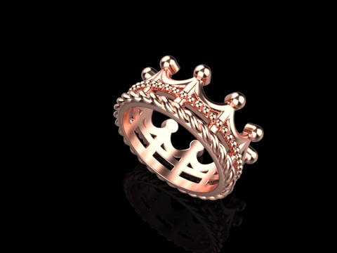 Crown ring model 783 3D Print Model