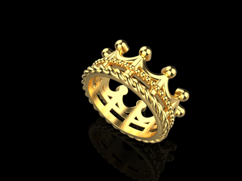 Crown ring model 783 3D Print Model