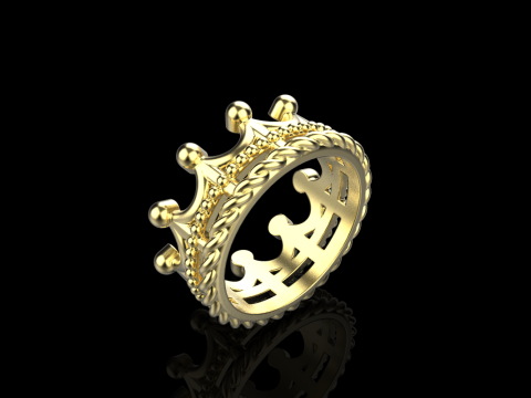 Crown ring model 783 3D Print Model