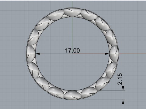 Alian&ccedil;a de casamento da eternidade modelo 781 Modelo de Impressão 3D