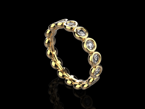 Alian&ccedil;a de casamento da eternidade modelo 781 Modelo de Impressão 3D