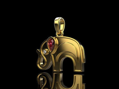 Elephant pendant model 780 3D Print Model