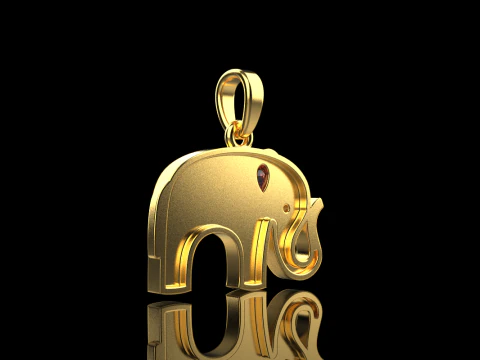 Elephant pendant model 780 3D Print Model