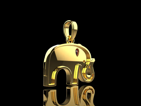 Elephant pendant model 780 3D Print Model