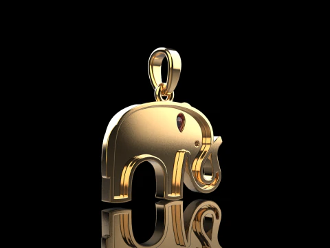 Elephant pendant model 780 3D Print Model