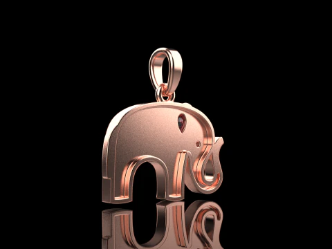 Elephant pendant model 780 3D Print Model