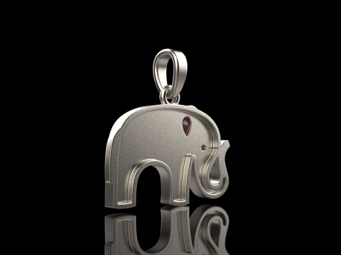 Elephant pendant model 780 3D Print Model