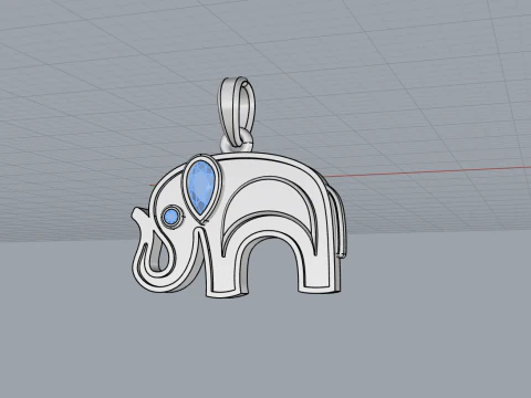 Elephant pendant model 780 3D Print Model