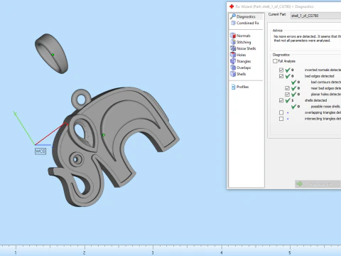 Elephant pendant model 780 3D Print Model