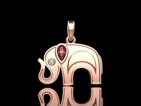 Elephant pendant model 780 3D Print Model