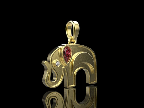 Elephant pendant model 780 3D Print Model