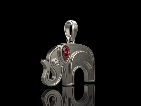 Elephant pendant model 780 3D Print Model