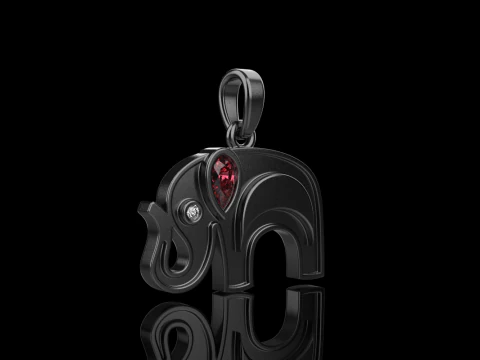 Elephant pendant model 780 3D Print Model