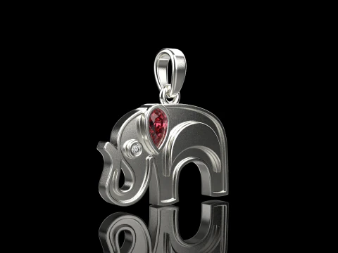 Elephant pendant model 780 3D Print Model