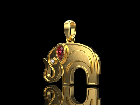 Elephant pendant model 780 3D Print Model
