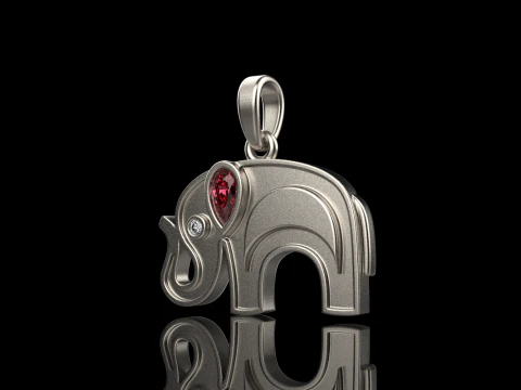 Elephant pendant model 780 3D Print Model