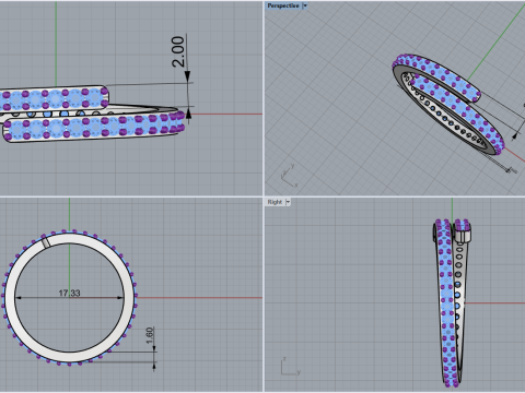 Wedding ring model 779 3D Print Model