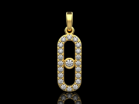 Ovaler Anh&auml;nger Modell 777 3D Druckmodell