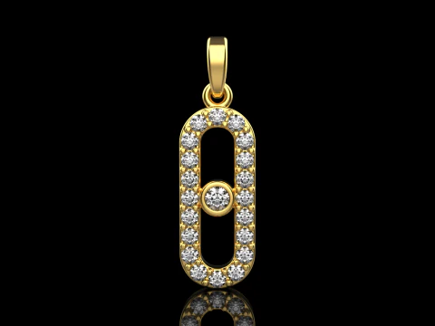 Colgante ovalado modelo 777 Modelo de impresión 3D