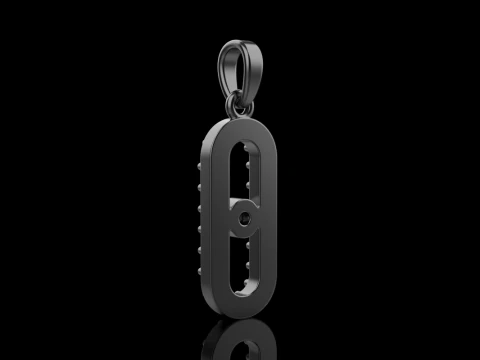 Oval pendant model 777 3D Print Model