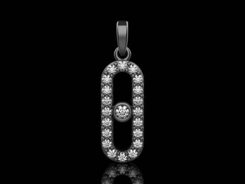 Oval pendant model 777 3D Print Model