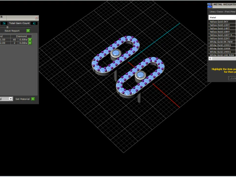 Oval earring model 776 3D Print Model