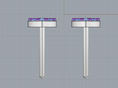 Oval earring model 776 3D Print Model