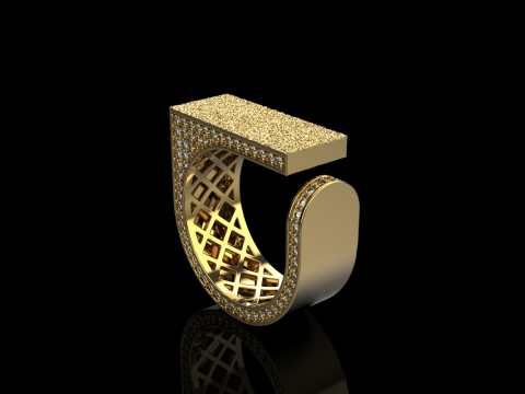 Anillo textura modelo 775 Modelo de impresión 3D