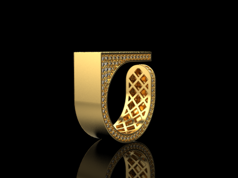 Anillo textura modelo 775 Modelo de impresión 3D