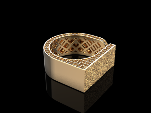 Anillo textura modelo 775 Modelo de impresión 3D