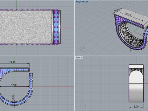 Anillo textura modelo 775 Modelo de impresión 3D