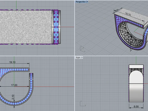 Texture ring model 775 3D Print Model