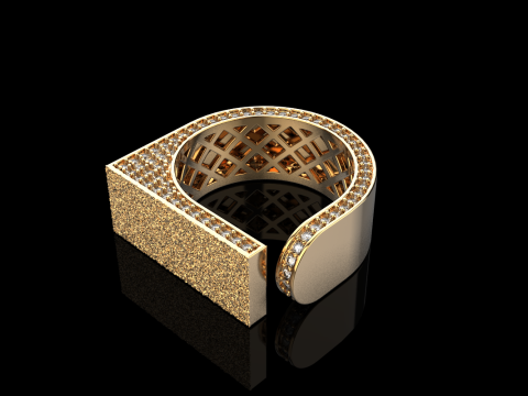 Anillo textura modelo 775 Modelo de impresión 3D