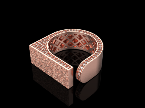 Anillo textura modelo 775 Modelo de impresión 3D