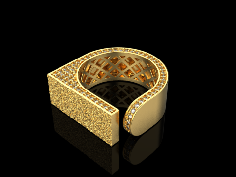 Anillo textura modelo 775 Modelo de impresión 3D