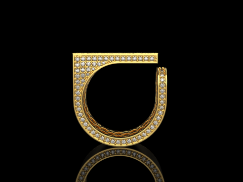 Anillo textura modelo 775 Modelo de impresión 3D