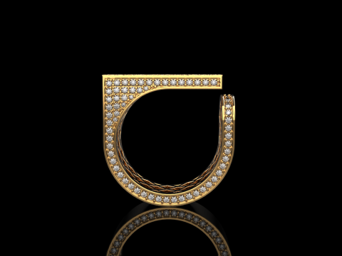 Anillo textura modelo 775 Modelo de impresión 3D